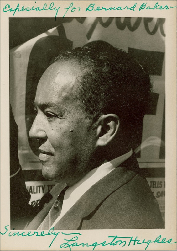 Lot 398 Langston Hughes Signed Photograph