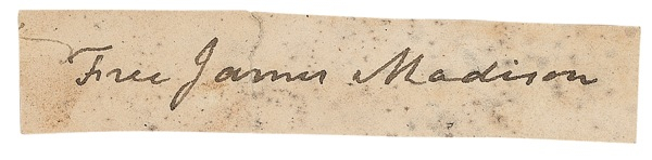 Lot 73 James Madison Free Frank