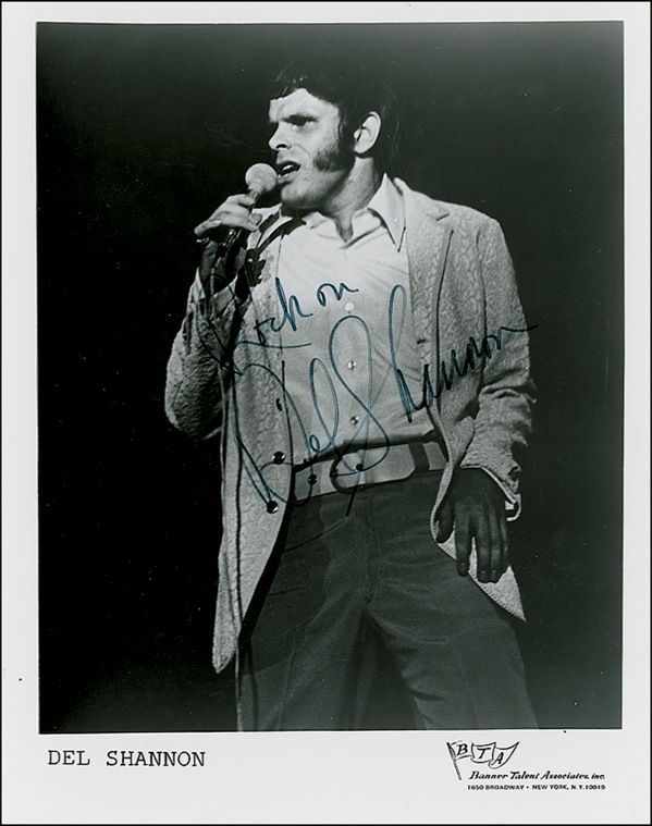 Lot 620 Del Shannon Signed Photograph
