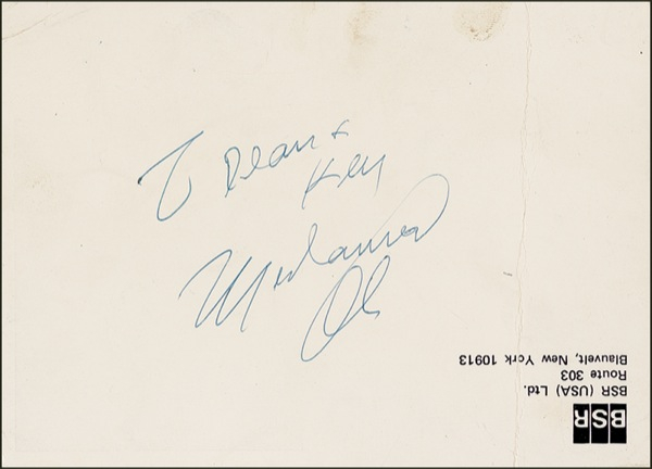 Lot 1178 Muhammad Ali Signature