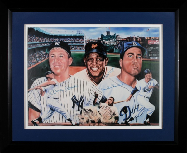 Lot 1441 Mickey Mantle, Willie Mays, and Duke Snider Print