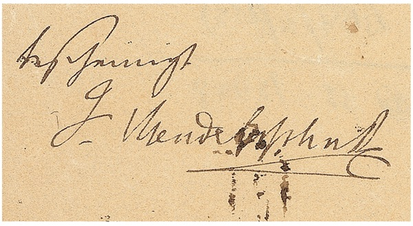 Lot 588 Felix Mendelssohn-Bartholdy Signed Document