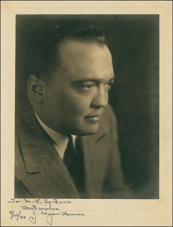 Lot 201 J. Edgar Hoover Signed Photograph