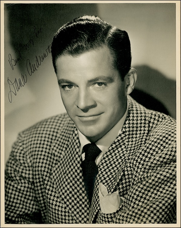Lot 669 Dana Andrews Signed Photograph