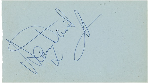 Lot 784 Sammy Davis, Jr Signature
