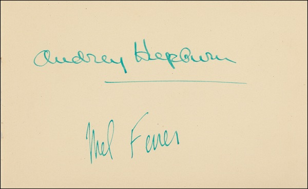 Lot 877 Audrey Hepburn and Mel Ferrer Signature