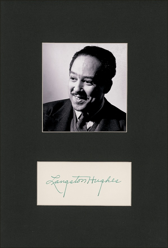 Lot 397 Langston Hughes Signature