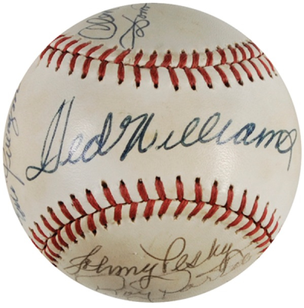 Lot 1558 Ted Williams and the Red Sox Baseball