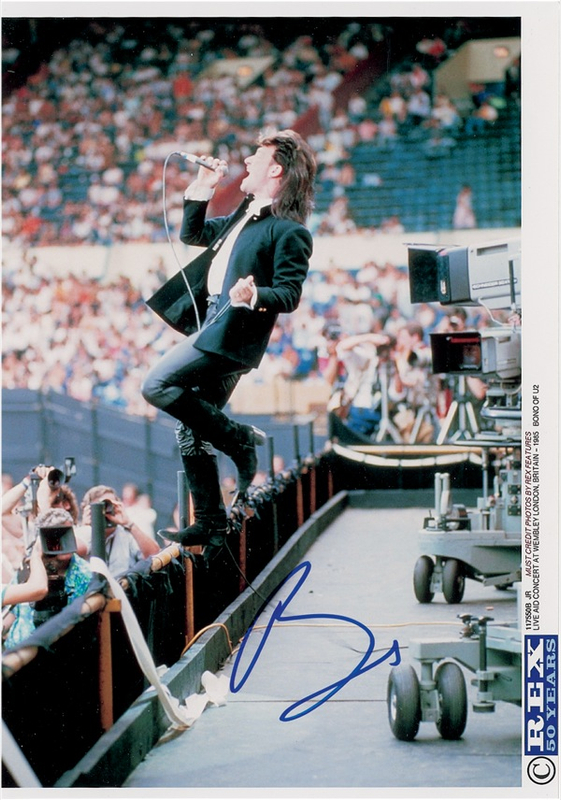 Lot 643 U2: Bono Signed Photograph