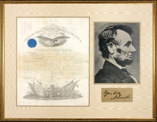 Lot 69 Abraham Lincoln: Lincoln promotes a “very able and zealous officer”
