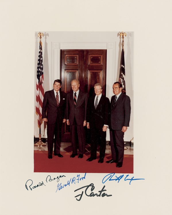Lot 39 Four Presidents Signed Photograph