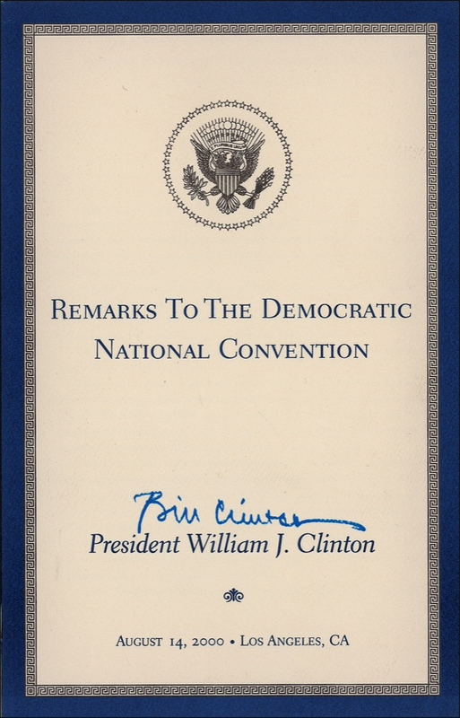 Lot 19 Bill Clinton Booklet