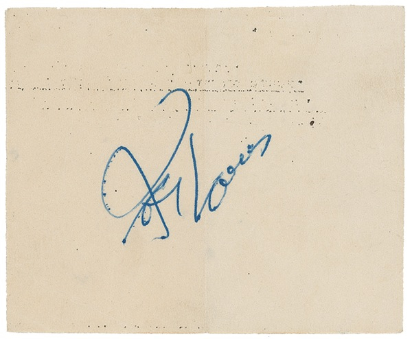Lot 1425 Joe Louis Signature
