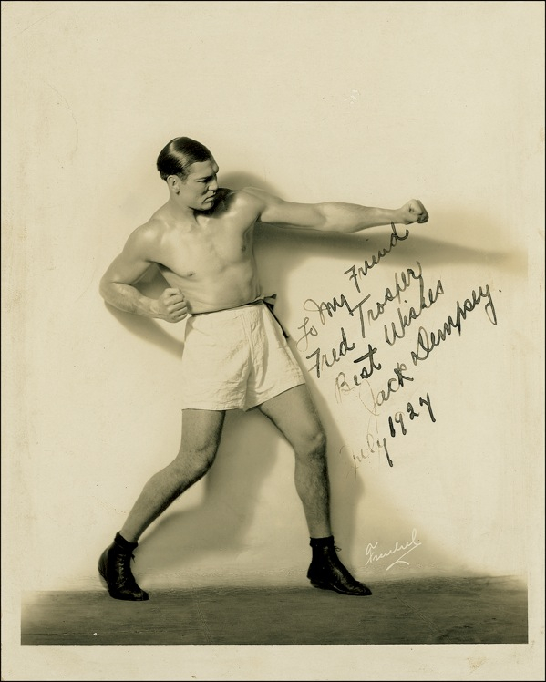 Lot 1308 Jack Dempsey: Signing while World Heavyweight Champion