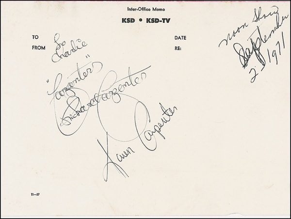 Lot 531 The Carpenters Signature