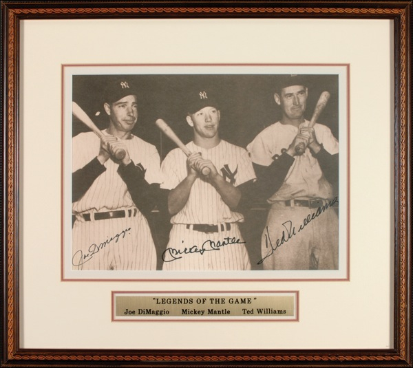Lot 1560 Williams, Mantle, and DiMaggio: Splinter, Clipper, and Mick