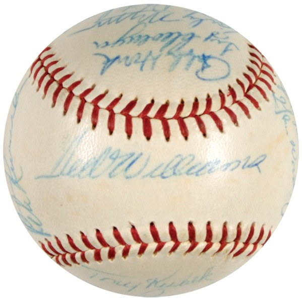 Lot 1200 Baseball: 1959 All Stars: Williams, Maris, and Fozz All Star ball