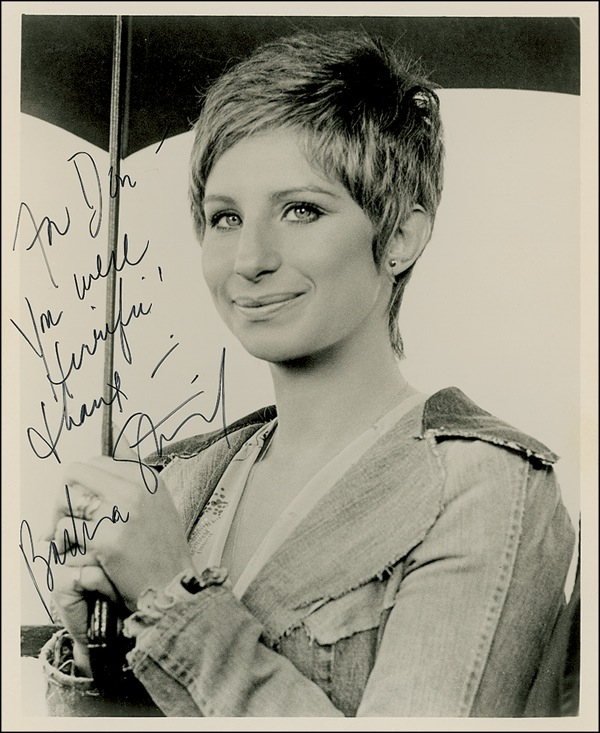 Lot 636 Barbra Streisand Signed Photograph