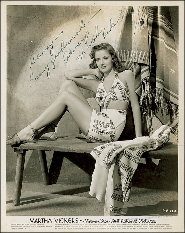 Lot 1126 Martha Vickers Signed Photograph