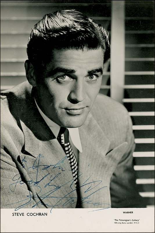 Lot 759 Steve Cochran Signed Photograph