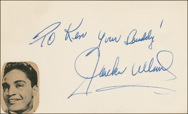 Lot 651 Jackie Wilson Signature