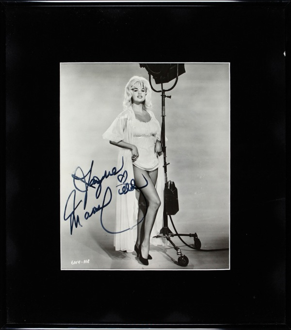 Lot 961 Jayne Mansfield Signed Photograph