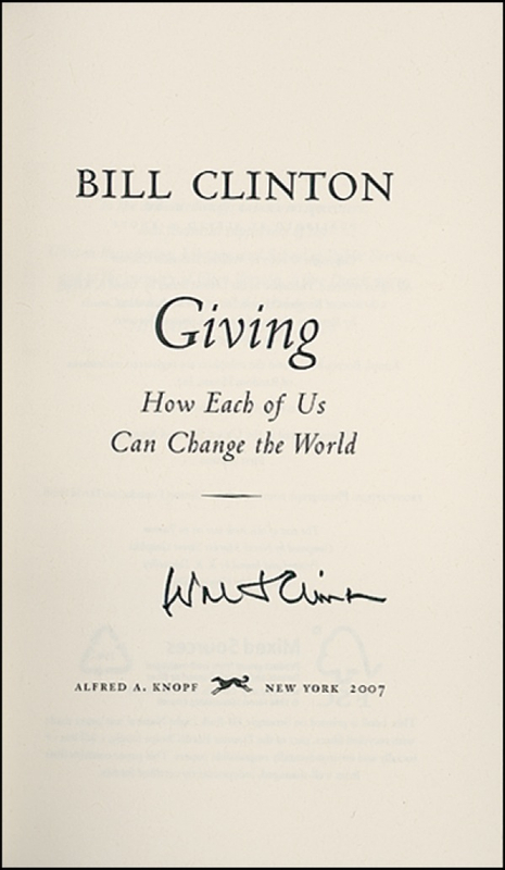Lot 21 Bill Clinton Book