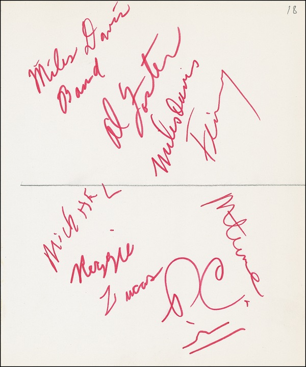 Lot 548 Miles Davis Signature