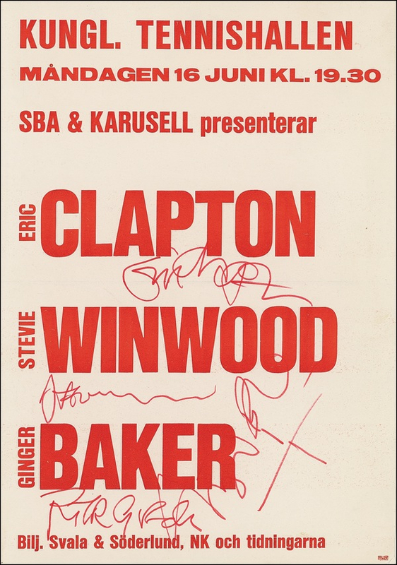 Lot 539 Eric Clapton and Friends Concert Flyer