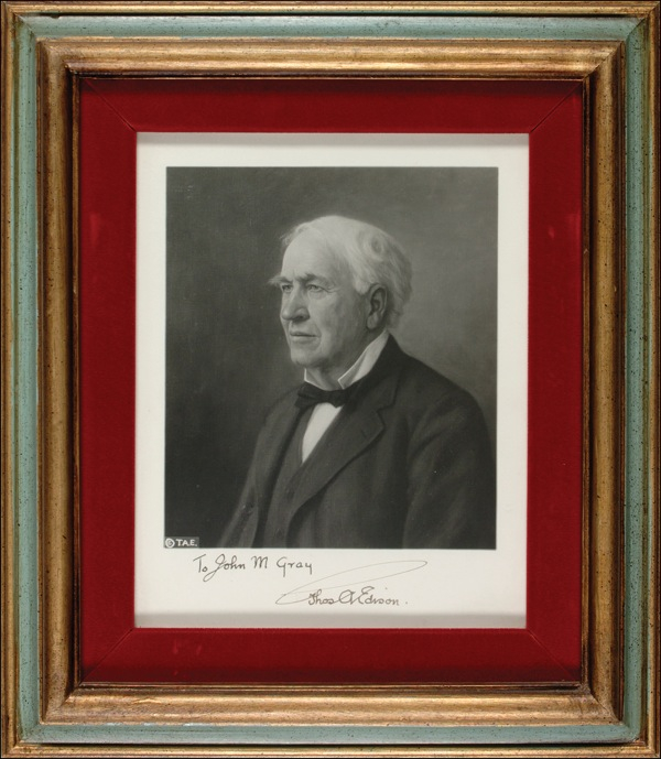 Lot 166 Thomas Edison Signed Photograph