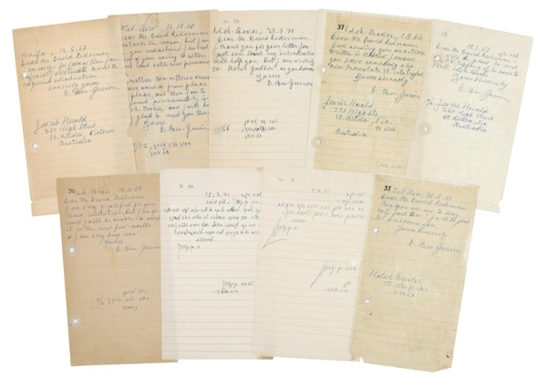 Lot 130 David Ben-Gurion: Ben-Gurion archive from his final years of political service