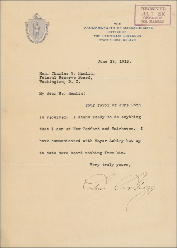 Lot 28 Calvin Coolidge Typed Letter Signed