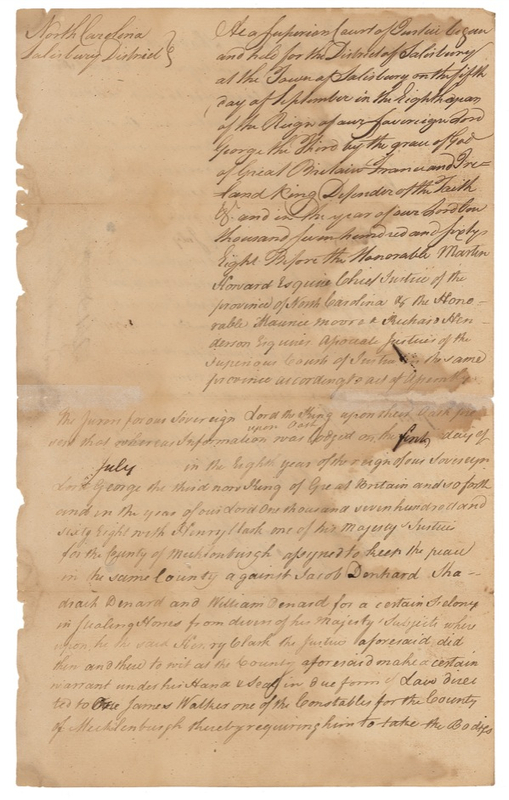 Lot 164 Declaration of Independence: Hooper, William Signed Document