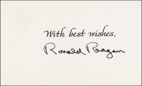 Lot 94 Ronald Reagan Signature