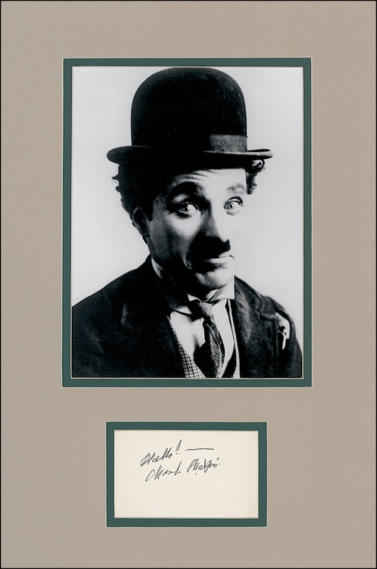 Lot 752 Charlie Chaplin Signature