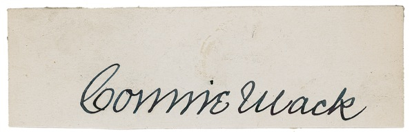 Lot 1431 Connie Mack Signature