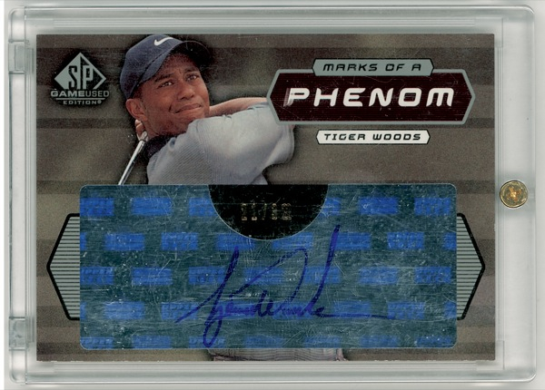Lot 1582 Tiger Woods Trading Card