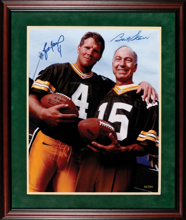 Lot 1333 Brett Farvre and Bart Starr Signed Photograph