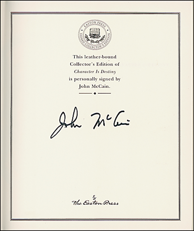 Lot 219 John McCain Book