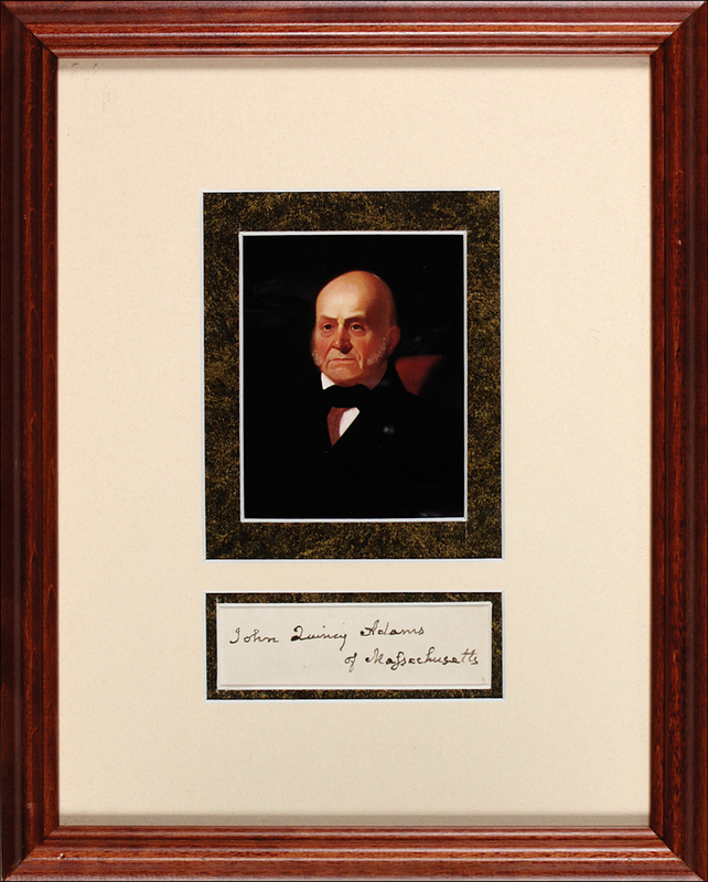 Lot 4 John Quincy Adams Signature