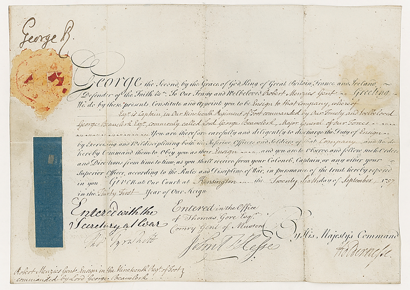 Lot 175 George II Signed Document