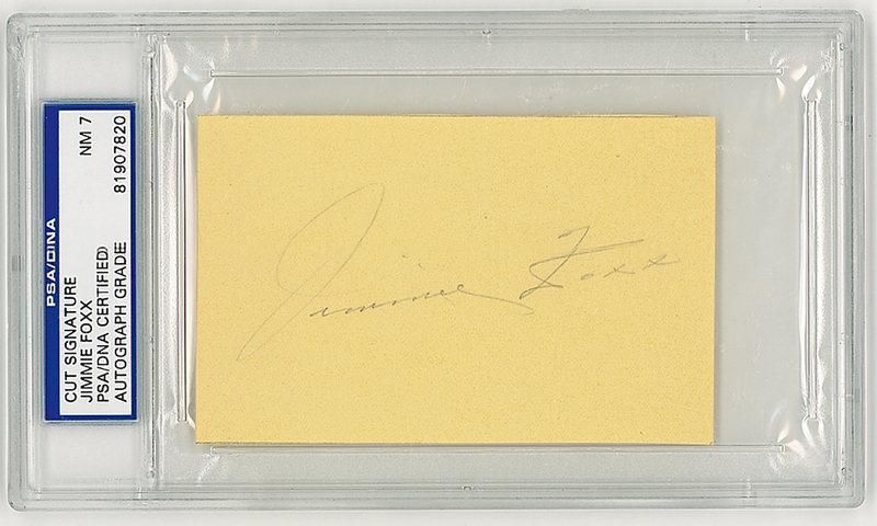 Lot 1355 Jimmie Foxx Signature