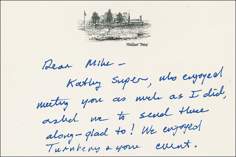 Lot 10 George Bush Handwritten Letter Signed