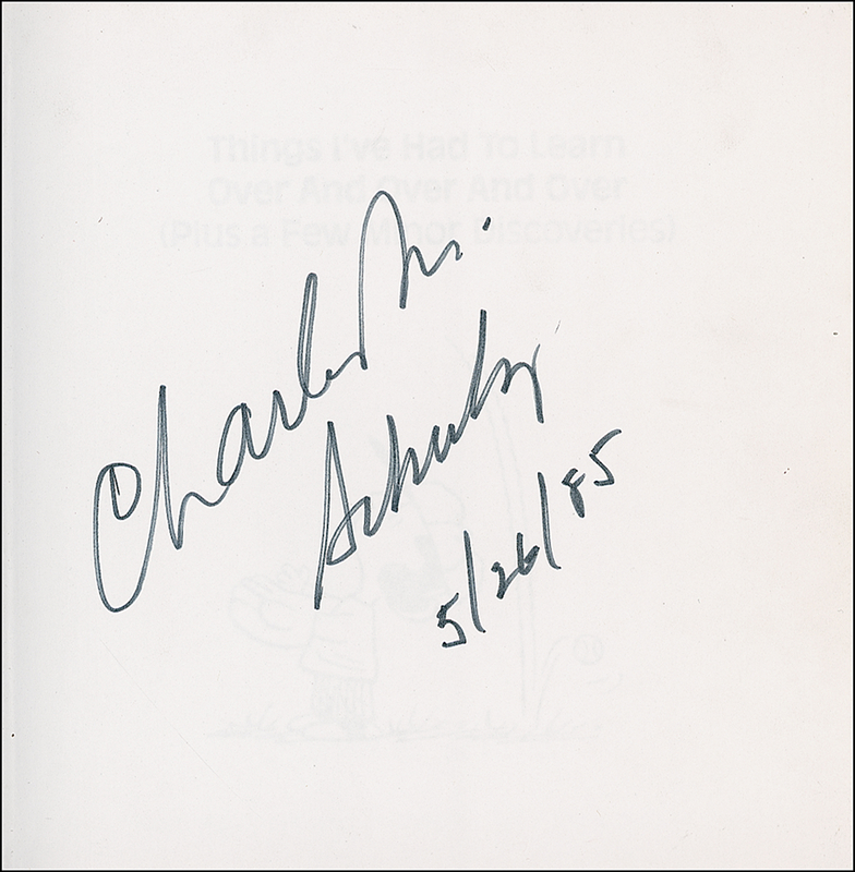 Lot 477 Charles Schulz Book