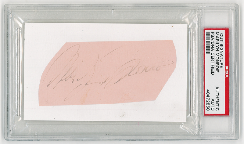 Lot 986 Marilyn Monroe Signature