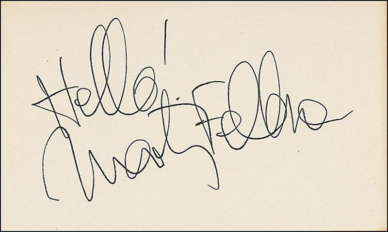 Lot 823 Marty Feldman Signature