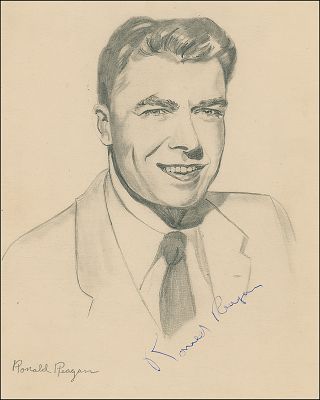 Lot 97 Ronald Reagan Sketch