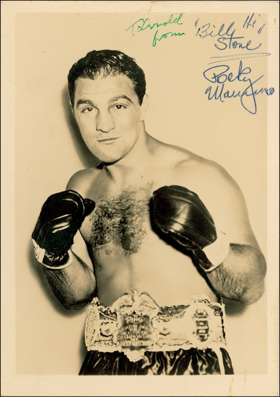 Lot 1445 Rocky Marciano Signed Photograph