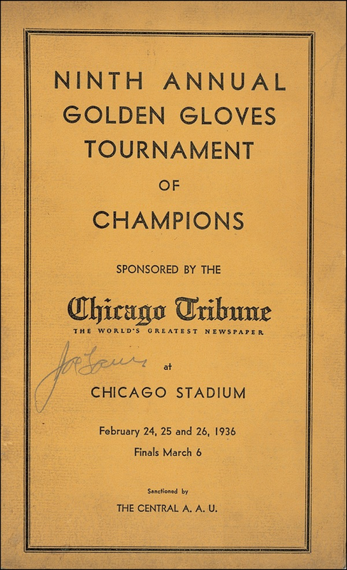 Lot 1427 Joe Louis Program