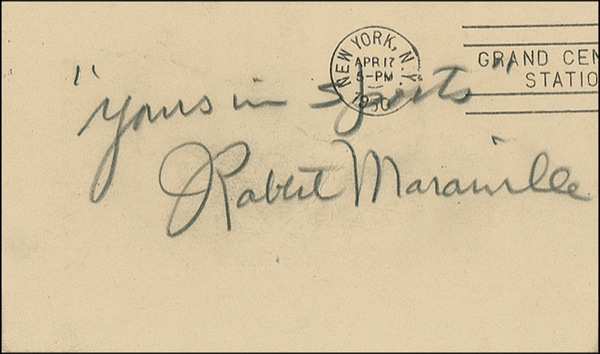 Lot 1443 Rabbit Maranville Signature